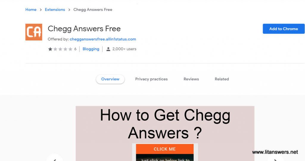 Chegg Chrome extension